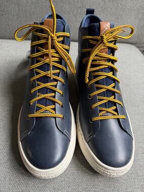 Polo Ralph Lauren Dleaney High-Top Sneaker Leather Blue Men's 9